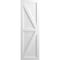 Ekena Millwork True Fit PVC Two Equal Panel Farmhouse Fixed Mount Shutters w/ Z-Bar, Unfinished , 15W x 36H, PR TFP102FH15X036UN - alternate 14